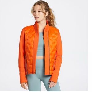Calia Orange Quilted Sun Full-Zip Jacket